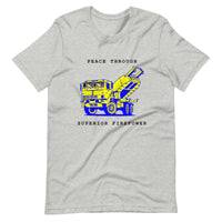 NAFO x HIMARS - Peace Through Superior Firepower - Adult TShirt (blue and yellow) - Saint Javelin