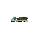 No Parking - A Tractor Pulling a Tank - Sticker - Saint Javelin