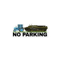 No Parking - A Tractor Pulling a Tank - Sticker - Saint Javelin