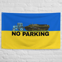 No Parking For Russian Tanks in Ukraine - Ukrainian Flag - Saint Javelin