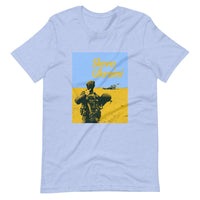 Slava Ukraini Soldier on Battlefield - Adult TShirt - Saint Javelin