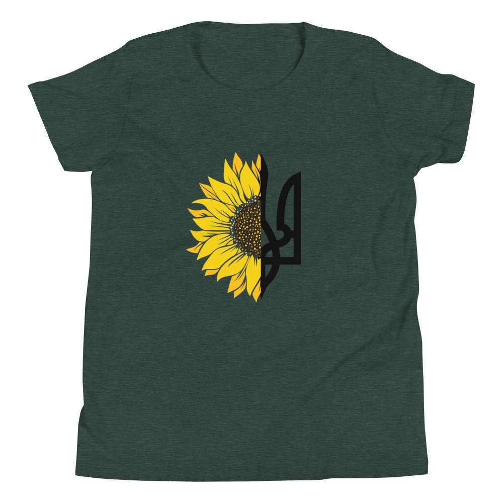 Sunflower and Tryzub - Youth Unisex TShirt - Saint Javelin
