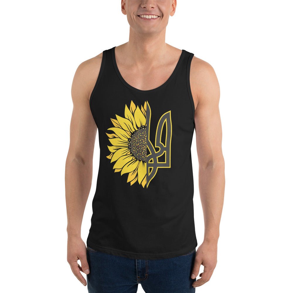 Sunflowers + Tryzub - Adult Tank Top - Saint Javelin