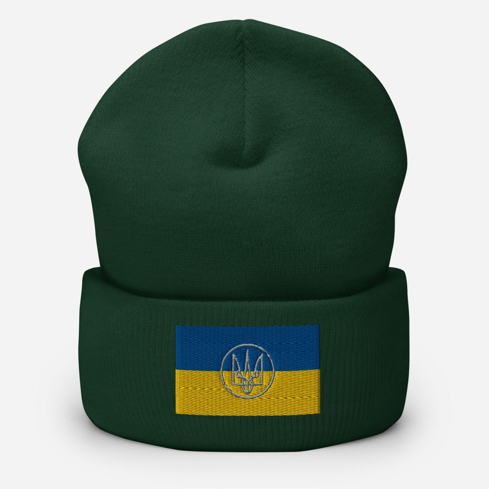 Tryzub on Ukrainian Flag - Adult Hat - Saint Javelin