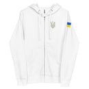 Tryzub x Ukrainian Flag - Adult Zip Up Hoodie - Saint Javelin