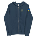 Tryzub x Ukrainian Flag - Adult Zip Up Hoodie - Saint Javelin