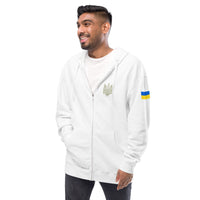 Tryzub x Ukrainian Flag - Adult Zip Up Hoodie - Saint Javelin