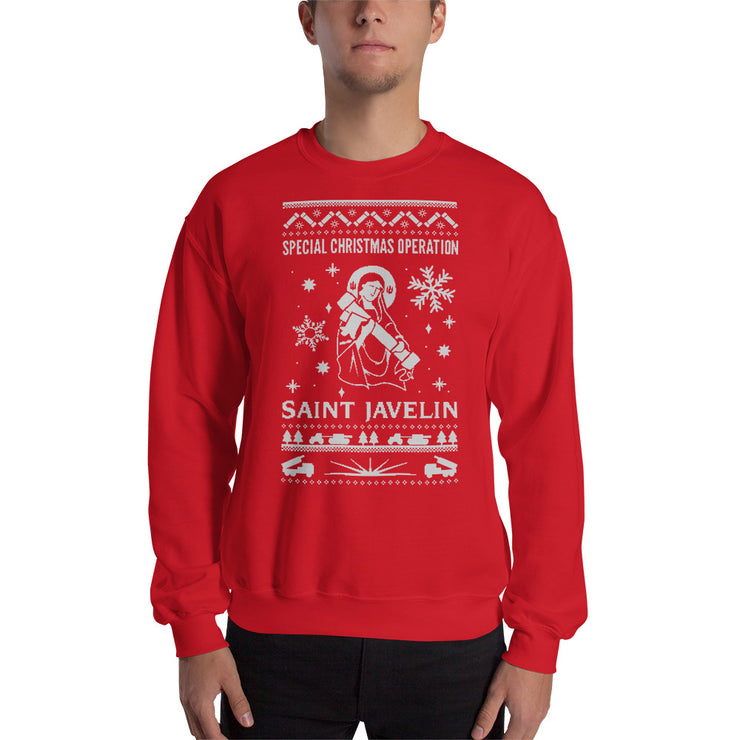 Saint Javelin - Ugly Christmas Sweater Adult - White