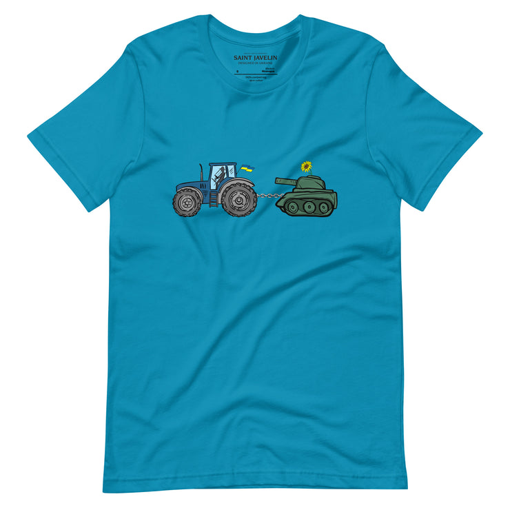 A Ukrainian Farmer Finds a Russian Tank x Slava Ukraini - Adult TShirt