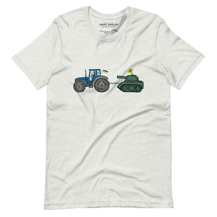 A Ukrainian Farmer Finds a Russian Tank x Slava Ukraini - Adult TShirt