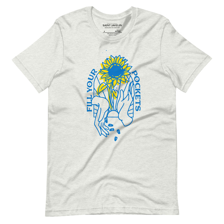 Fill Your Pockets - EN Sunflowers Adult TShirt – Saint Javelin