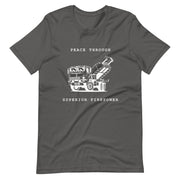 NAFO x HIMARS - Peace Through Superior Firepower - Adult TShirt (white outline)