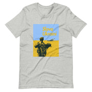 Slava Ukraini Soldier on Battlefield - Adult TShirt