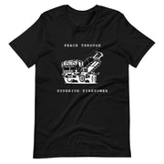 NAFO x HIMARS - Peace Through Superior Firepower - Adult TShirt (white outline)