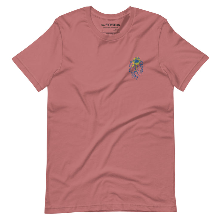 Fill Your Pockets - Embroidered Sunflowers Adult TShirt