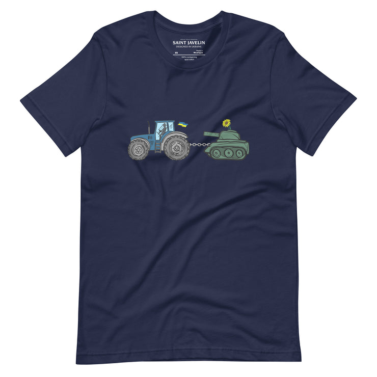 A Ukrainian Farmer Finds a Russian Tank x Slava Ukraini - Adult TShirt