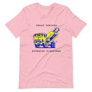 NAFO x HIMARS - Peace Through Superior Firepower - Adult TShirt (blue and yellow)