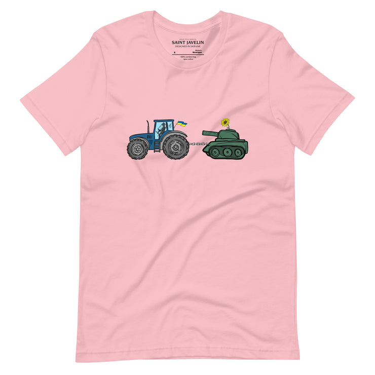 A Ukrainian Farmer Finds a Russian Tank x Slava Ukraini - Adult TShirt