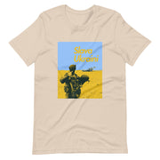 Slava Ukraini Soldier on Battlefield - Adult TShirt