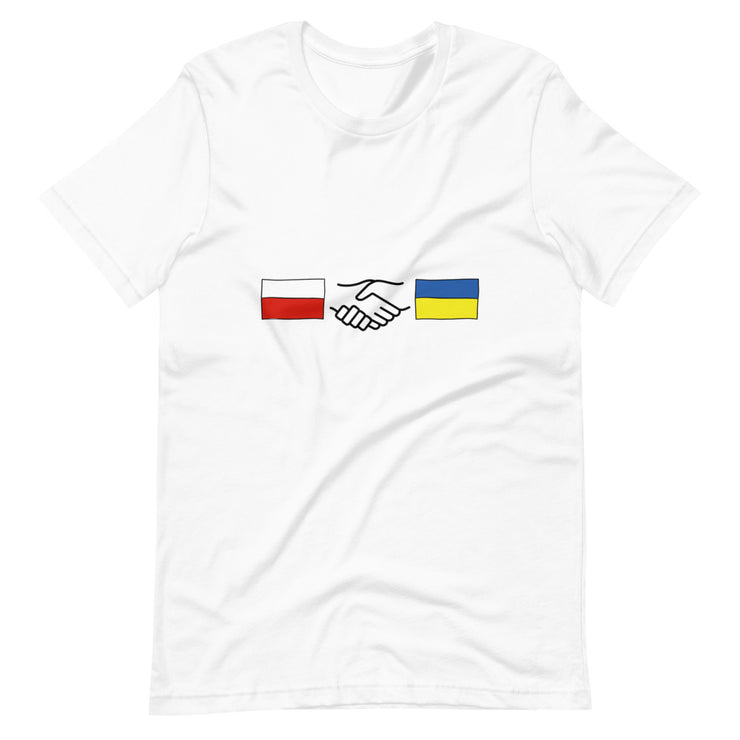 Polish + Ukrainian Handshake - Adult TShirt