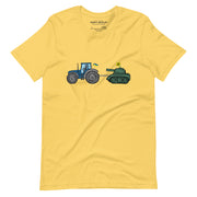 A Ukrainian Farmer Finds a Russian Tank x Slava Ukraini - Adult TShirt