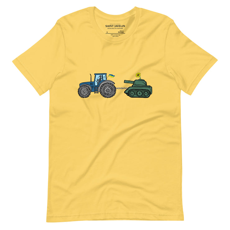 A Ukrainian Farmer Finds a Russian Tank x Slava Ukraini - Adult TShirt