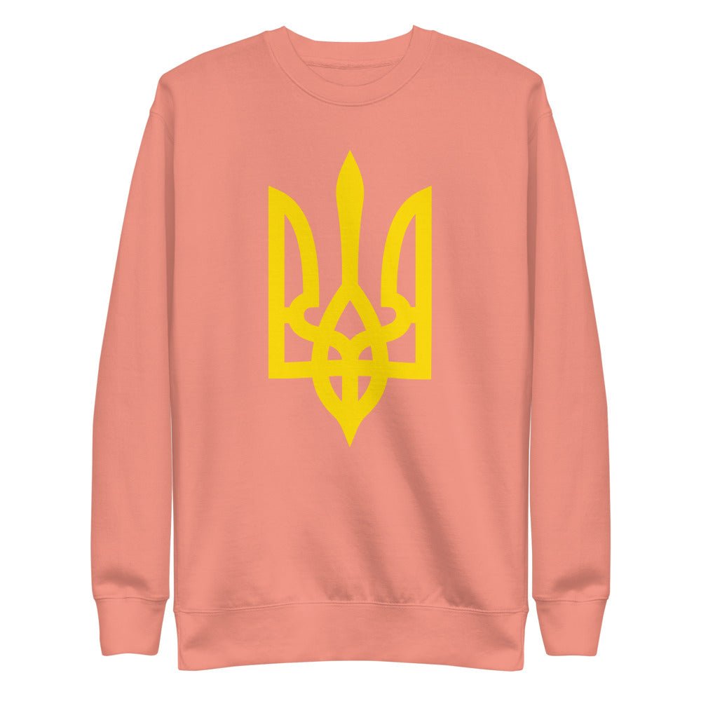 Yellow Tryzub - Adult Crewneck Sweatshirt - Saint Javelin