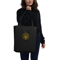 Yellow Tryzub Embroidered - Eco Tote Bag - Saint Javelin