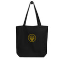 Yellow Tryzub Embroidered - Eco Tote Bag - Saint Javelin