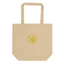 Yellow Tryzub Embroidered - Eco Tote Bag - Saint Javelin