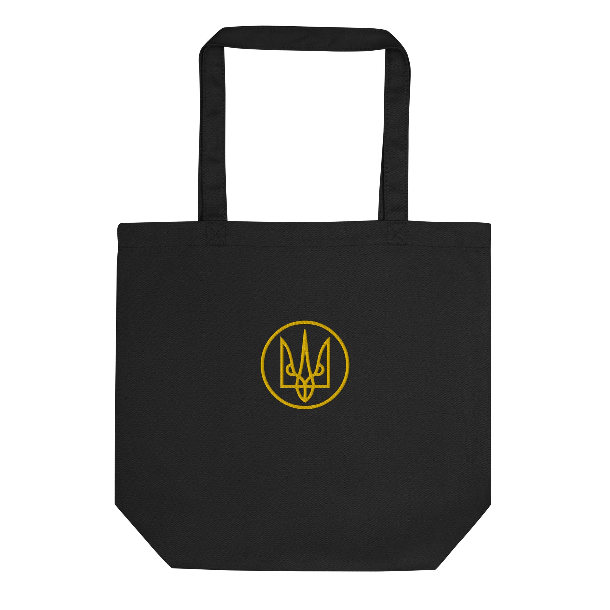 Yellow Tryzub Embroidered - Eco Tote Bag - Saint Javelin