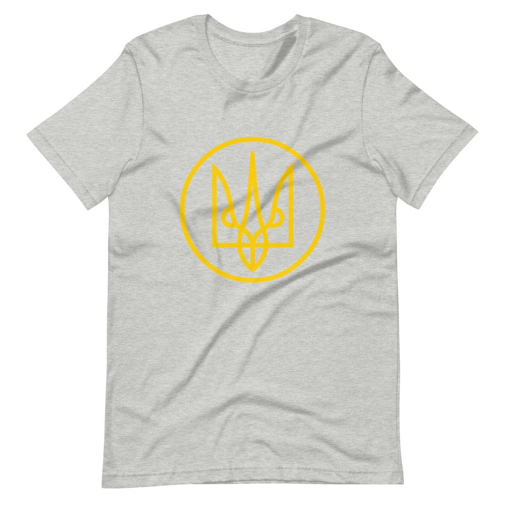 Yellow Tryzub Outline - Adult TShirt - Saint Javelin