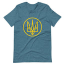 Yellow Tryzub Outline - Adult TShirt - Saint Javelin