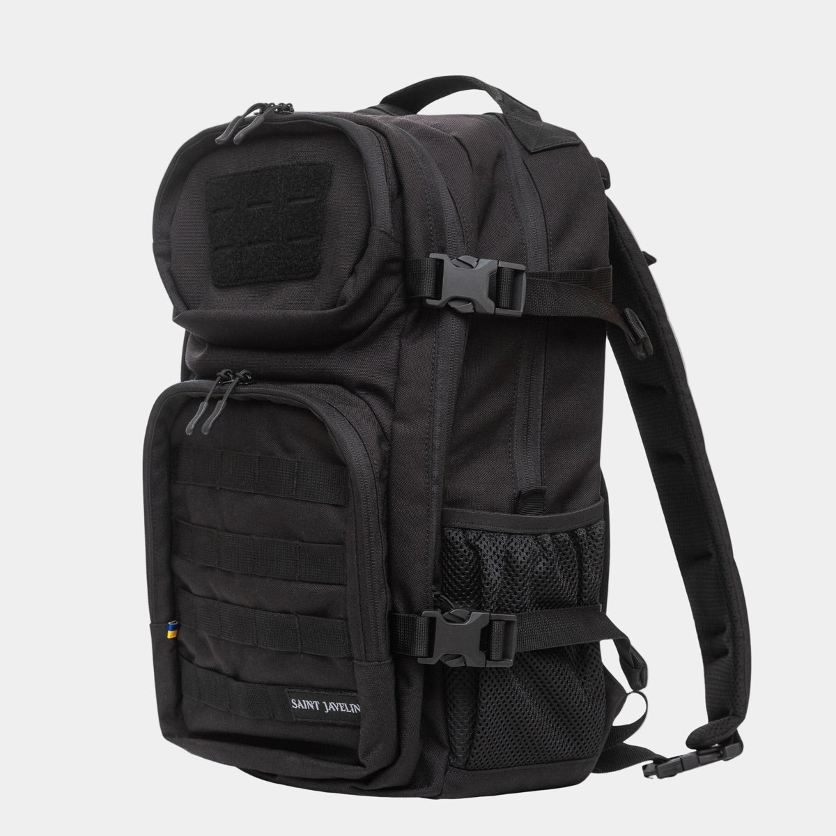 EDC Mission Backpack in Black, front three-quarter