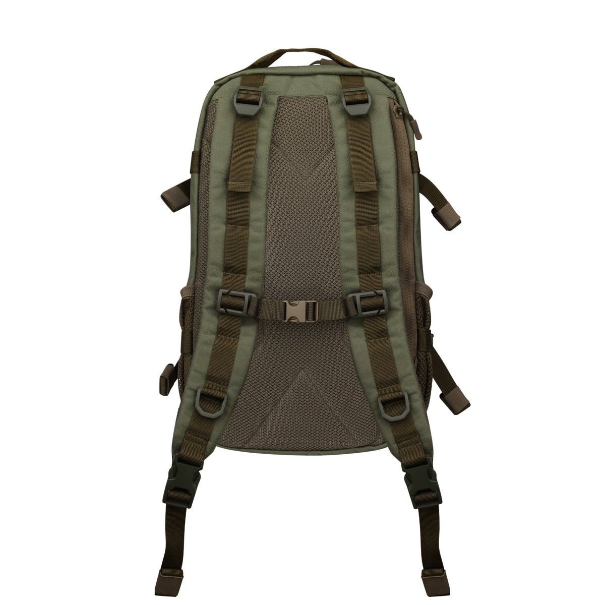 Ranger Olive backpack padded harness, back view