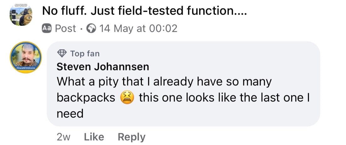 Facebook comment: this one looks like the last one I need